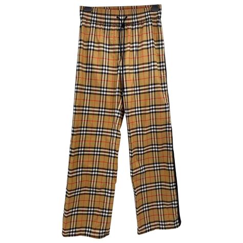 pantalon motif burberry femme|burberry ladies trousers.